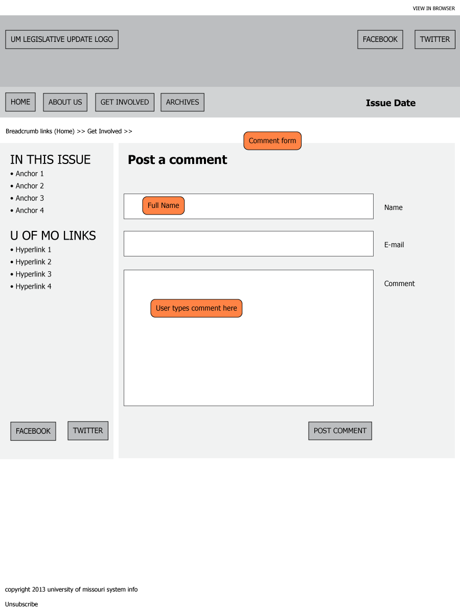 UM Legislative Update - Comment Page